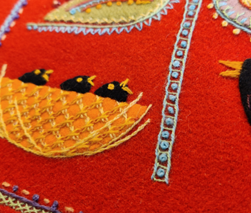 Uld på uld broderi med Pelse Asboe