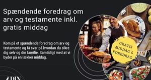Gratis foredrag om arv og testamente, inkl. middag på Hjørring Kro