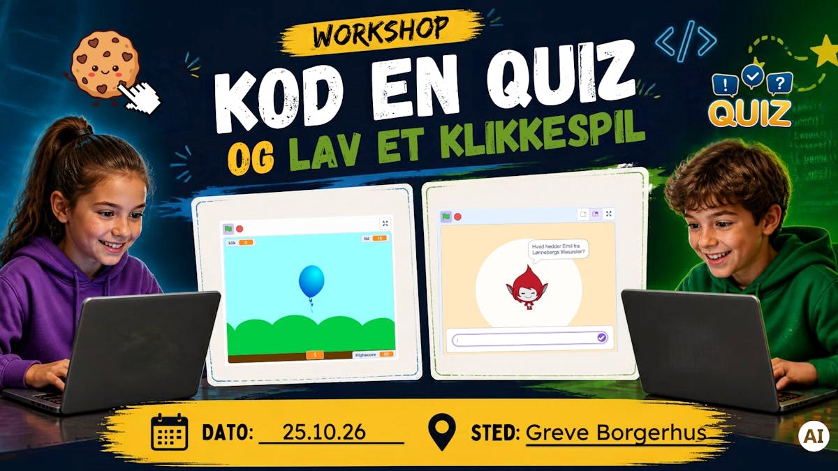Lav din egen quiz og klikkespil med Scratch