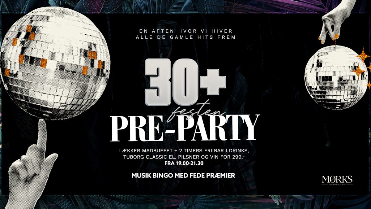Pre-party med buffet og 2 timers fri bar