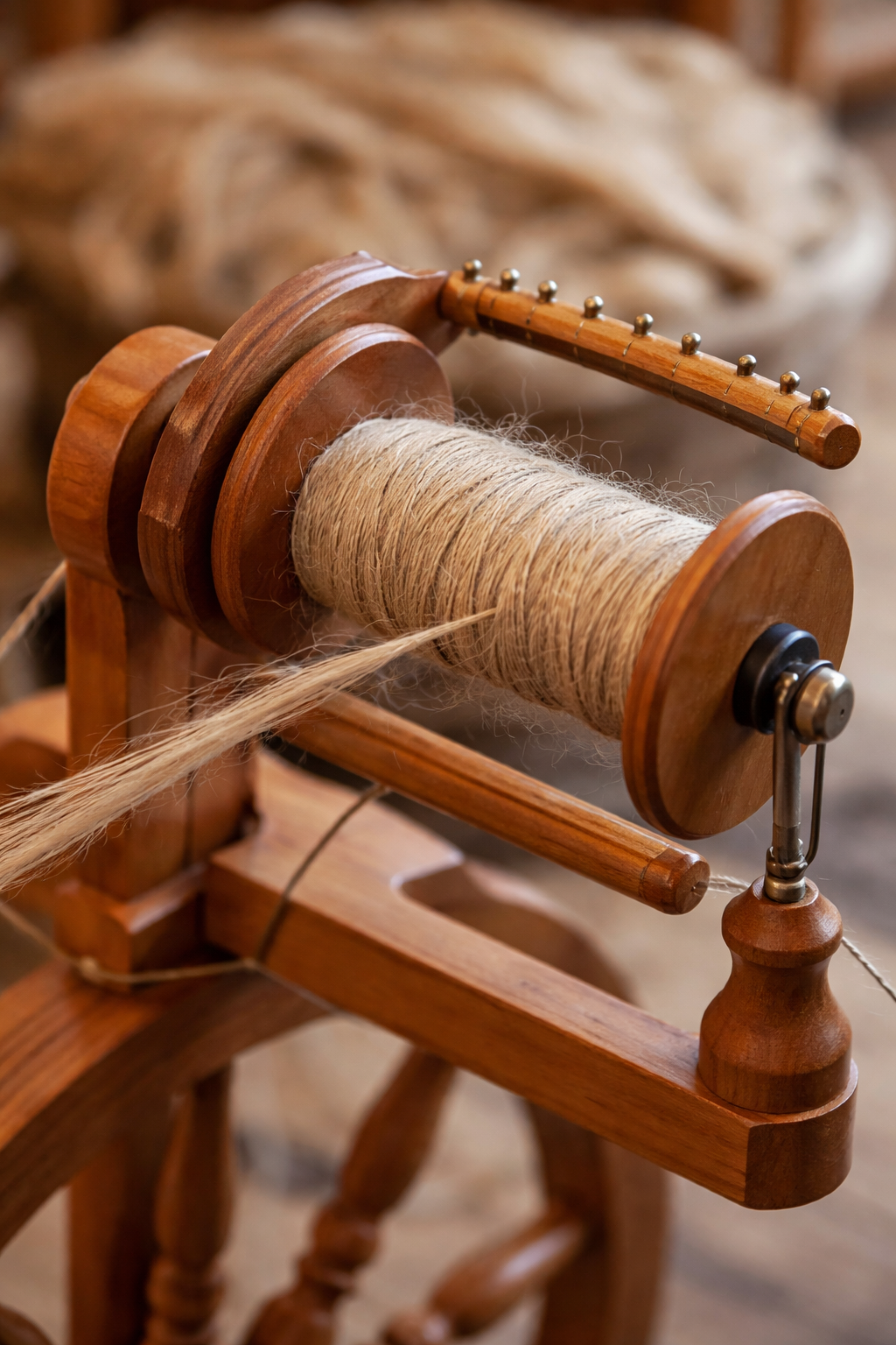 Hør -spinding -workshop