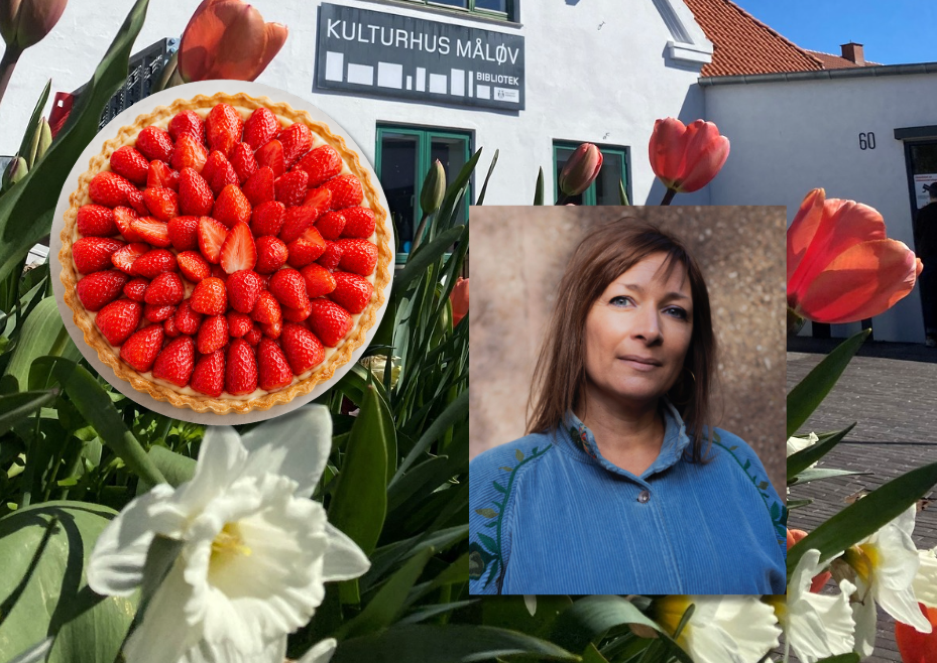 Sommerhygge med jordbærkage, bobler og forfatter Nanna Holm
