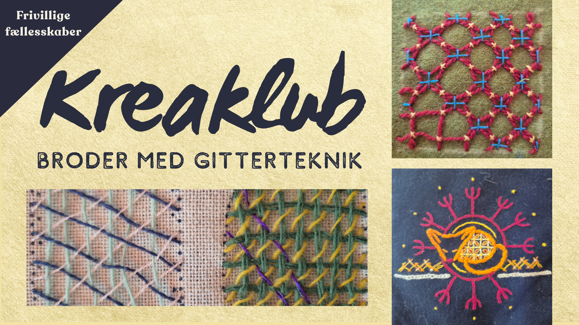 Kreaklub: Lær at brodere gitterbund