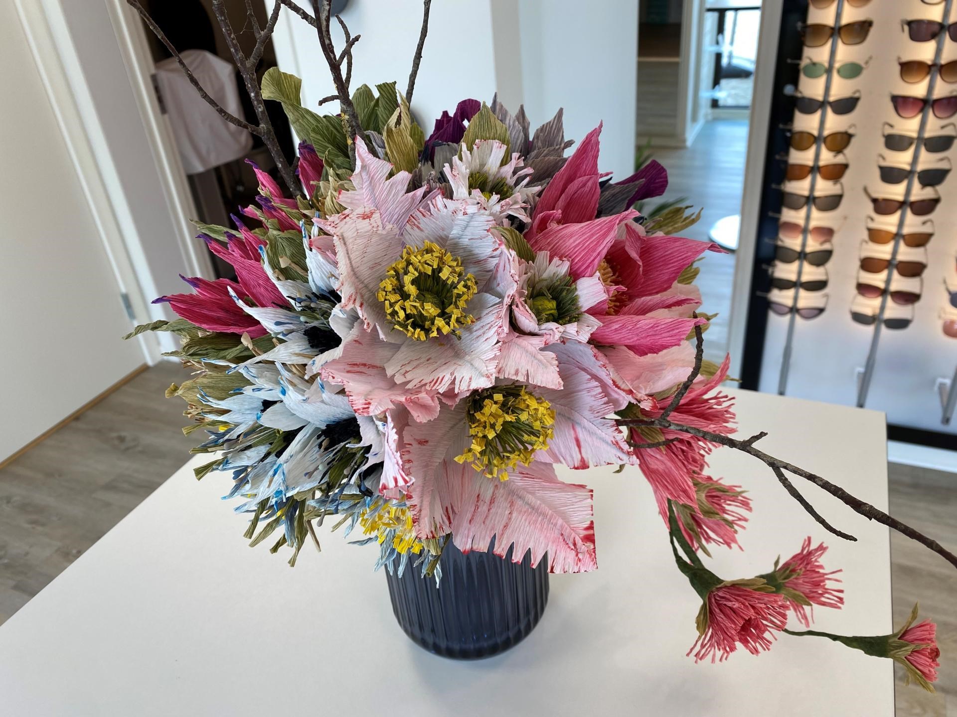 Julles crepepapirs blomster