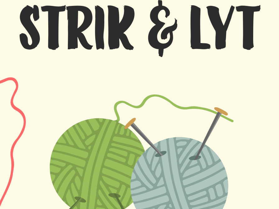 Strik og lyt på Dronninglund Bibliotek