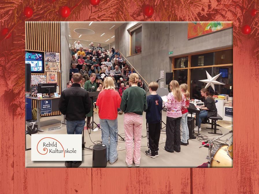 Julekoncert med eleverne fra Rebild Kulturskole på Støvring Bibliotek