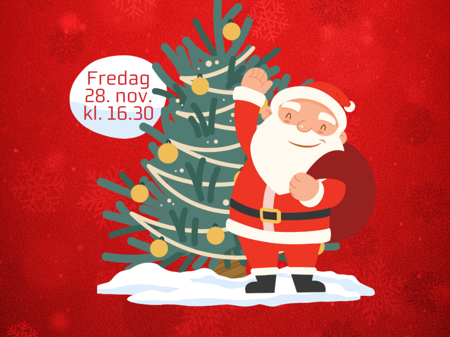 Juletræstænding ved Munkebo Bibliotek