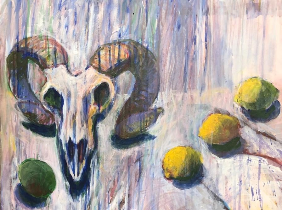 Fernisering af akrylmalerier af Palle Jensen