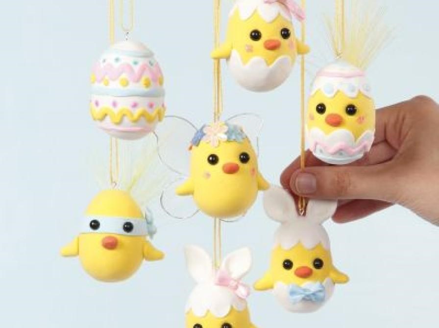 Kreativ Påske: Kyllinger af silk clay