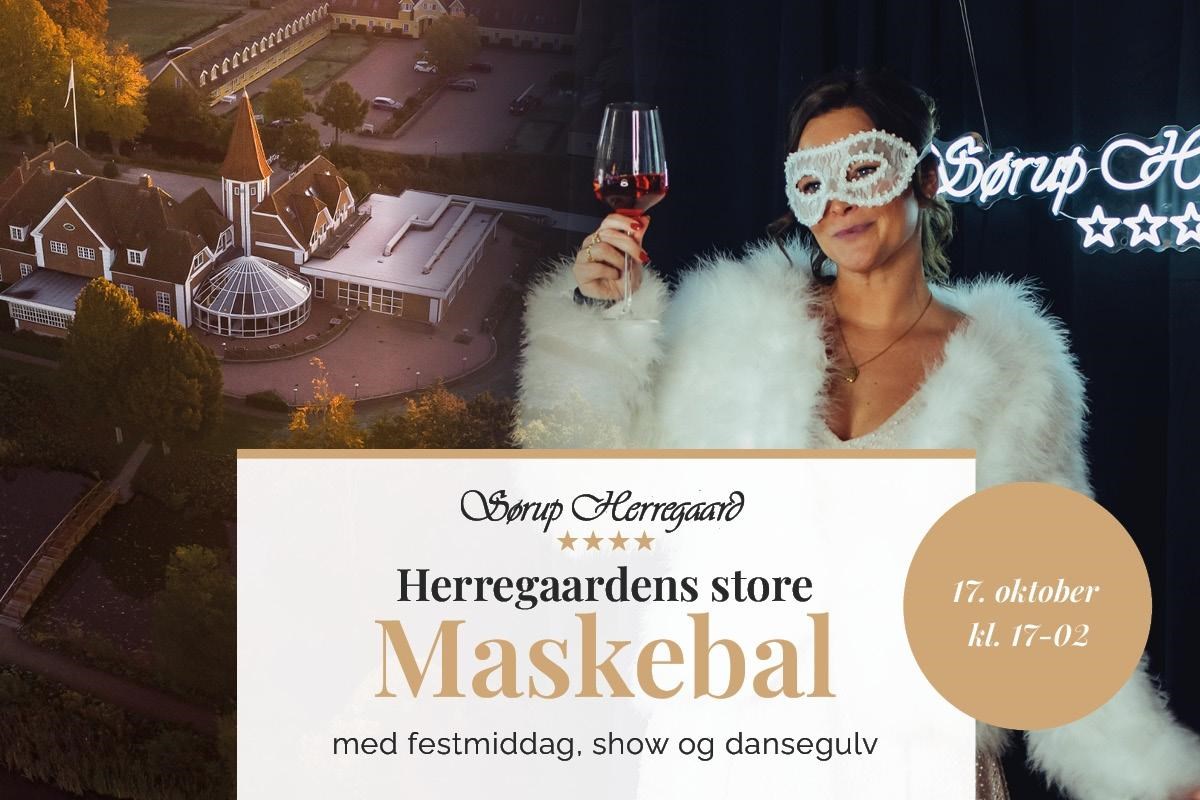Maskebal på Herregaarden incl. middag og show - 17/10
