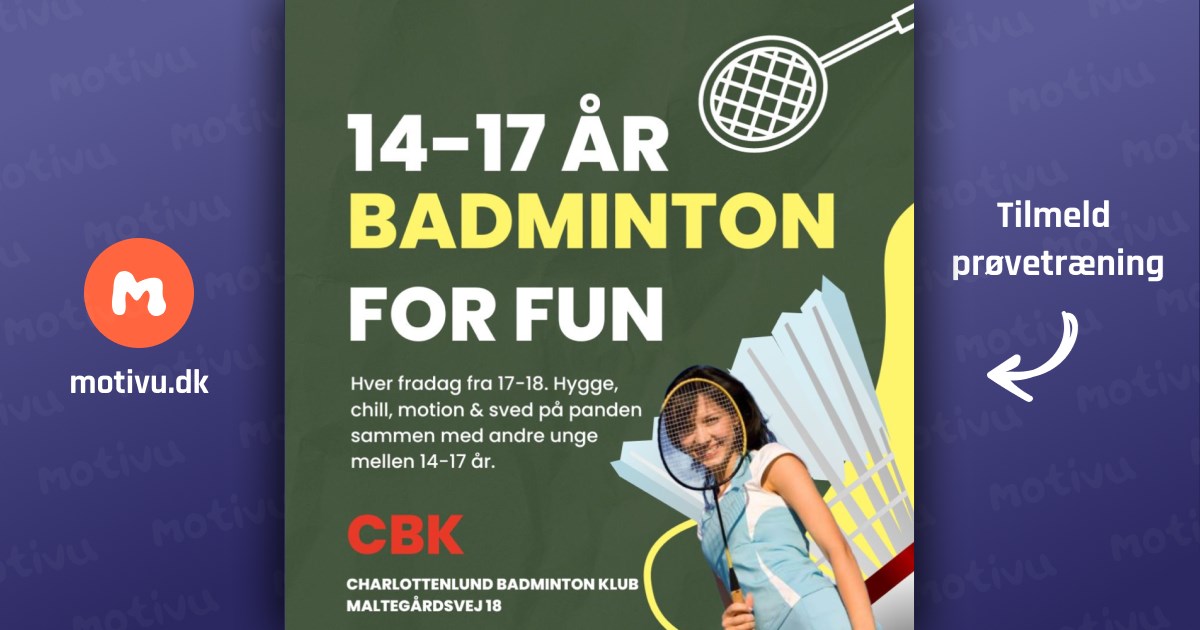 Badminton 14-17 år (Begynder/Let øvet)