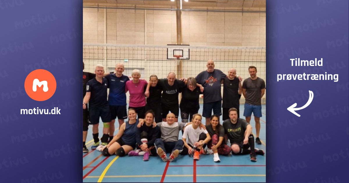Volleyball prøvetræning med motionsholdet