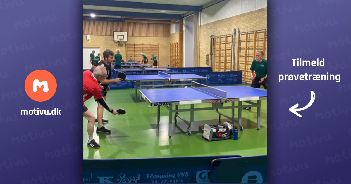 Bordtennis for voksne (16 - 90 år)