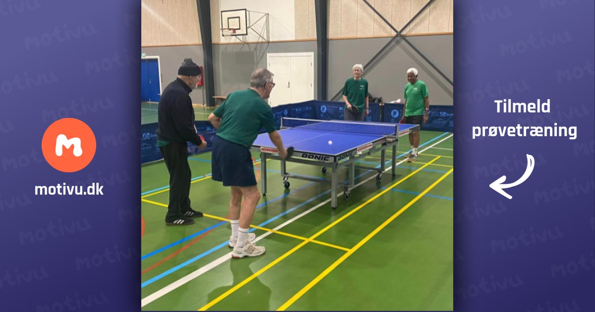 Bordtennis for voksne/alle (16 - 90 år)