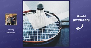 Badminton for U7 (miniton 3-8 år i Mølholmhallen)