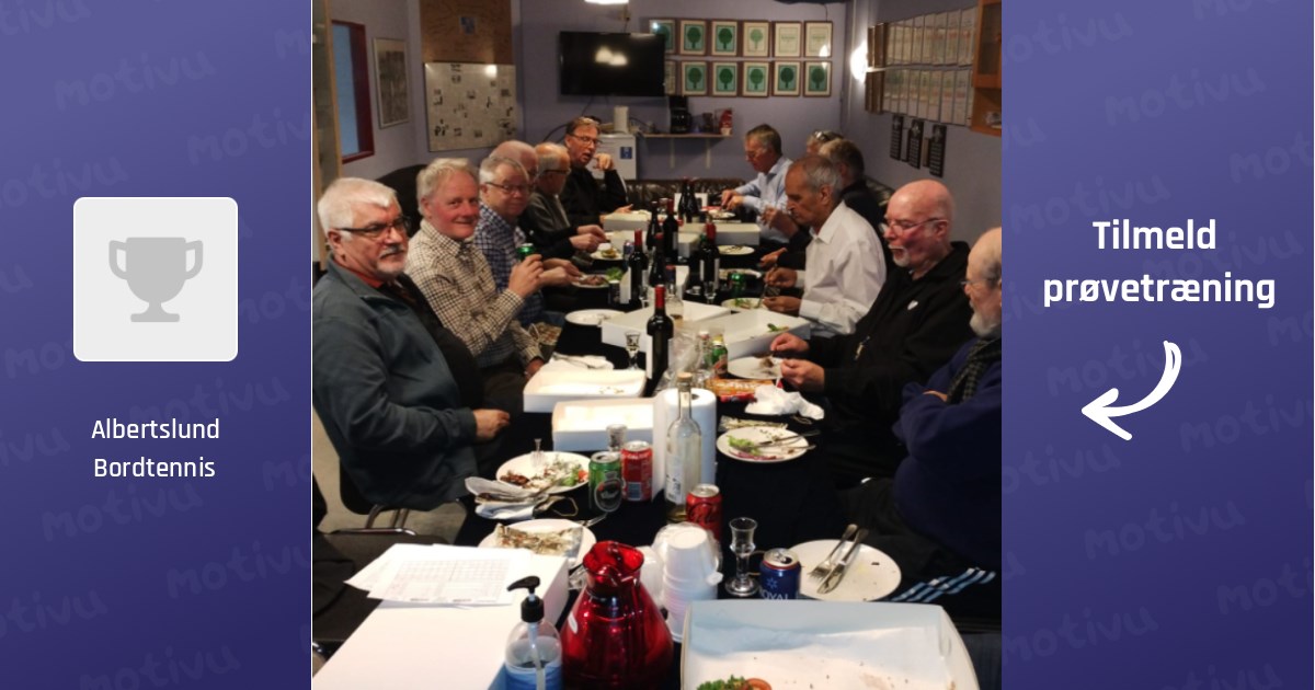 Bordtennis & hygge for veteraner (60+ år)