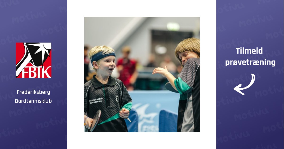 Bordtennis for piger og drenge (under 11 år)