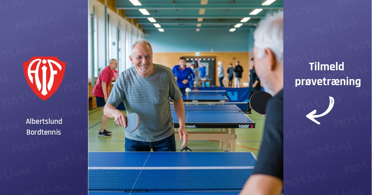 Bordtennis & hygge for veteraner (60+ år)