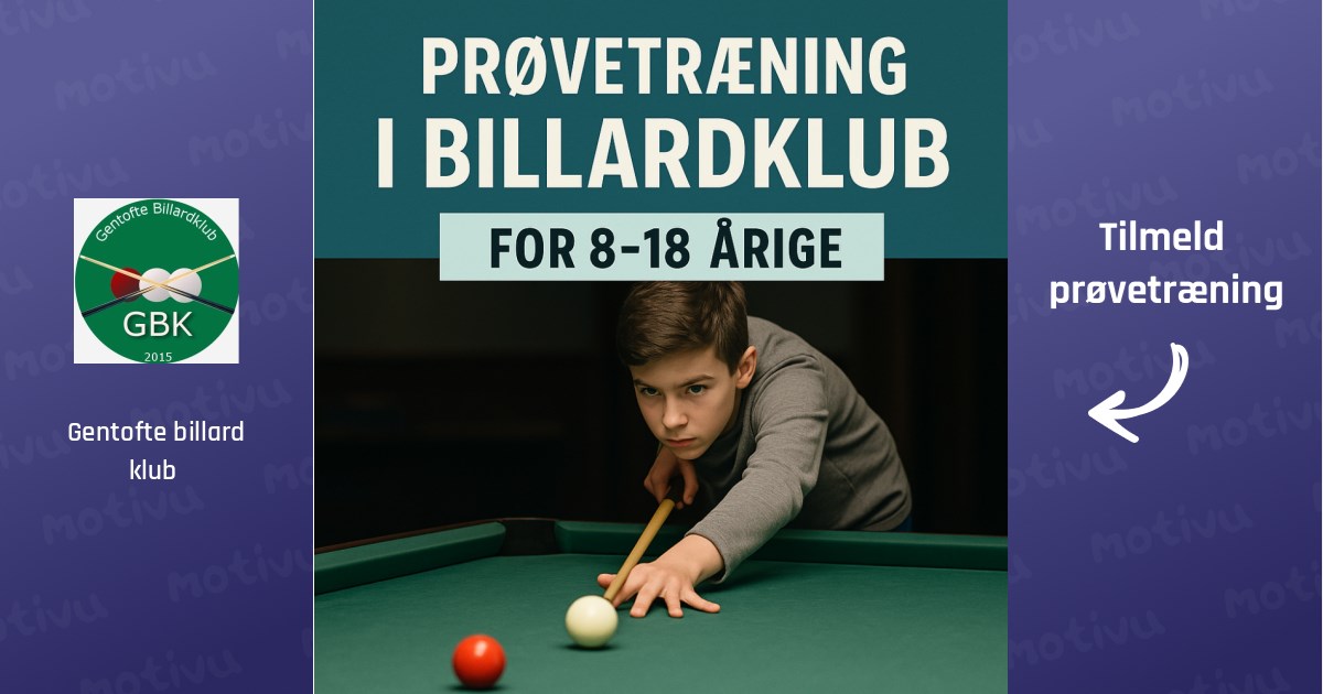 Billard for børn og unge (8-18 år)