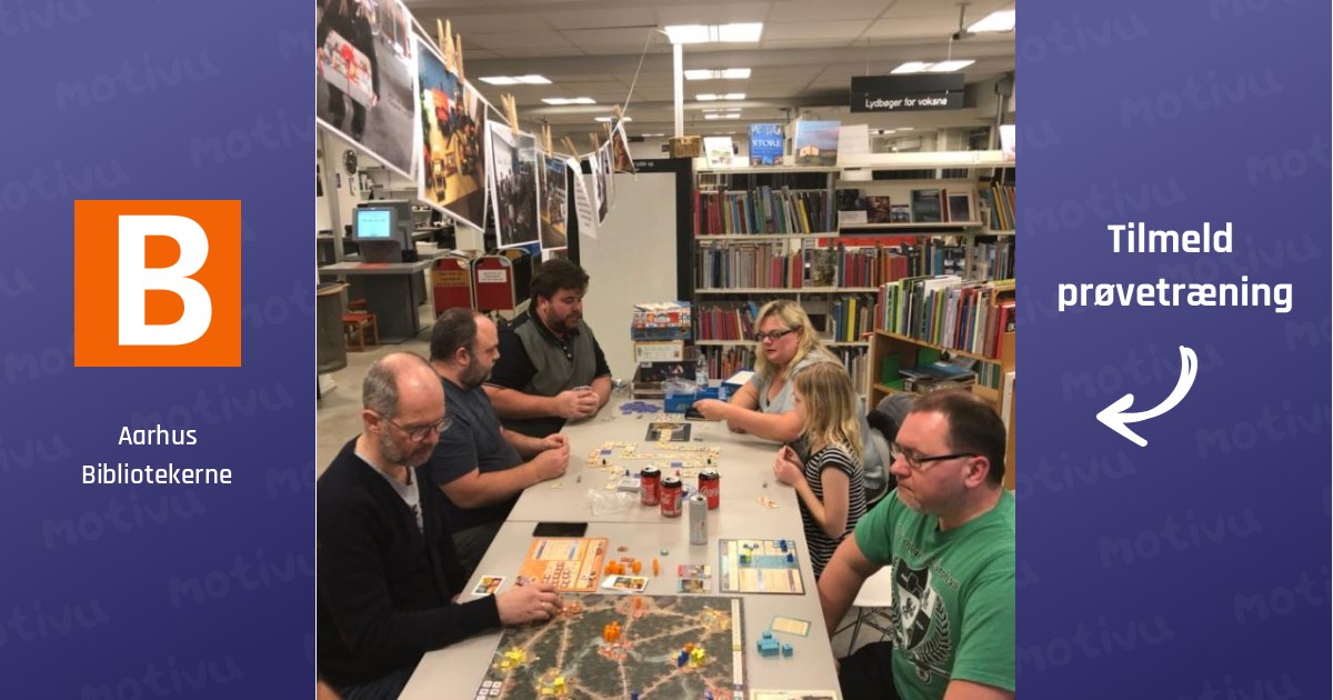 Brætspil på Lystrup Bibliotek
