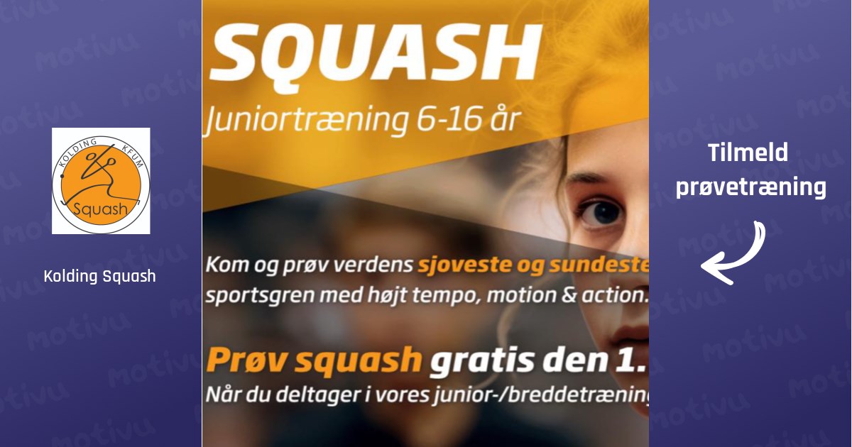 Junior squash for alle 6-16 årige