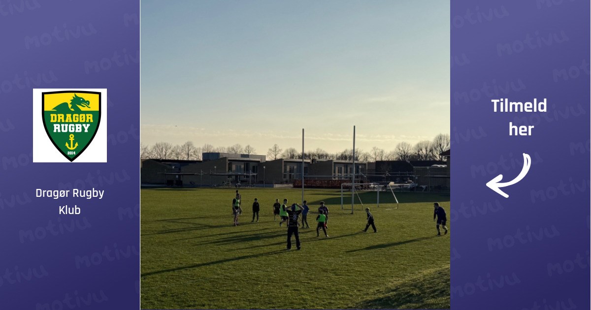 Udendørs rugby for aldersgruppen 8-16år