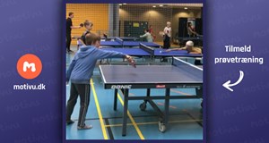 Bordtennis, børn og unge til 18 år