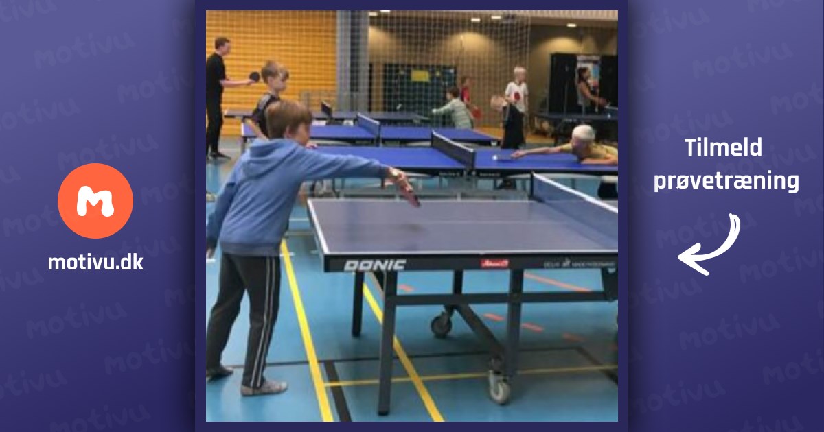 Bordtennis, børn og unge til 18 år