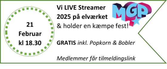 MGP Live Stream 2026 - 21. Februar - Gratis - kl. 18.30 - 21.00
