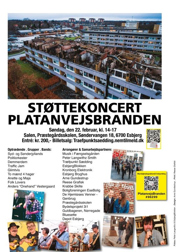 StøtteKoncert for ramte ved PlatanvejsBranden i Nytåret