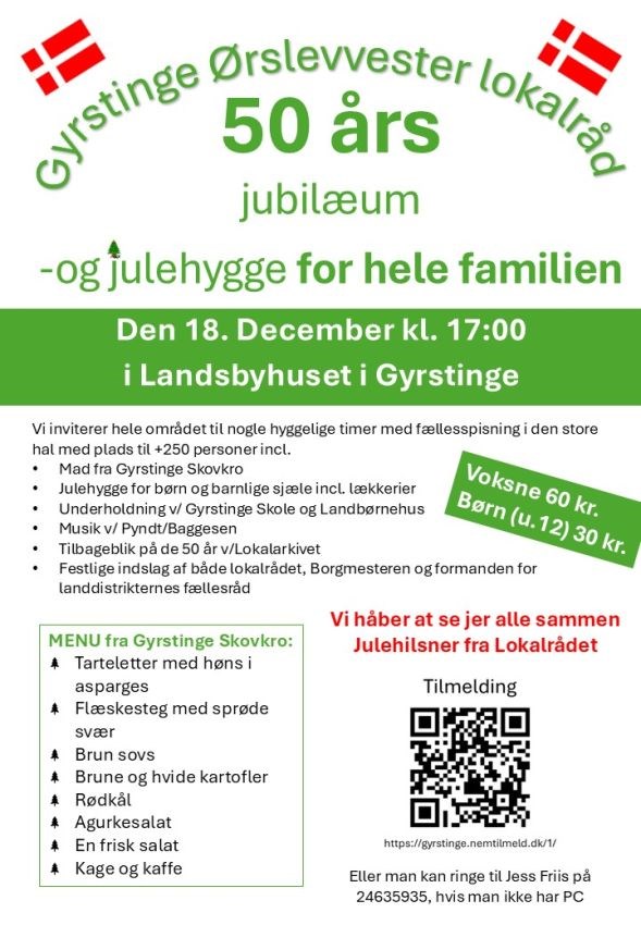 Gyrstinge Ørslevvester lokalråds 50 års jubilæumsfest - Danmarks ældste lokalråd