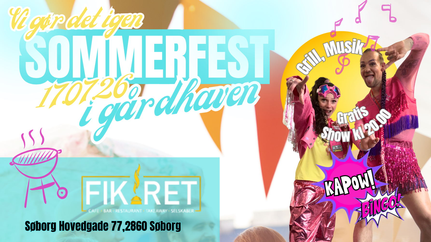 Sommer Grill I Gårdhaven med KAPOW! Bingo