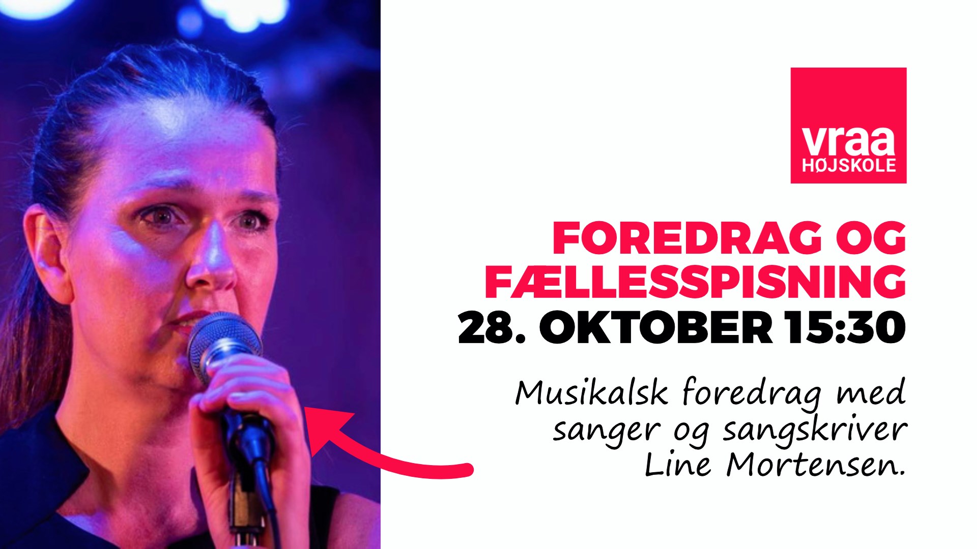 Foredrag og Fællesspisning - Musikalsk foredrag med Line Mortensen