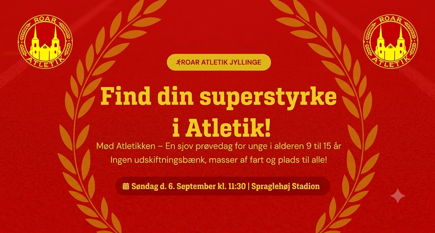 Åbent hus i Jyllinge - "Find din superstyrke i atletik - sporten hvor alle er på holdet!