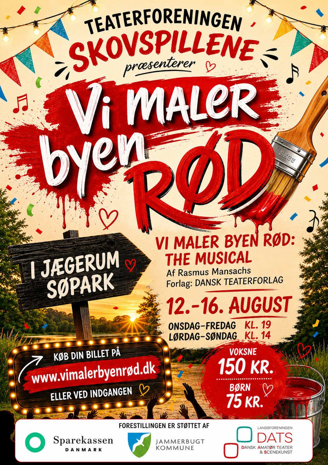 Teaterforeningen Skovspillene opfører "Vi maler byen rød"