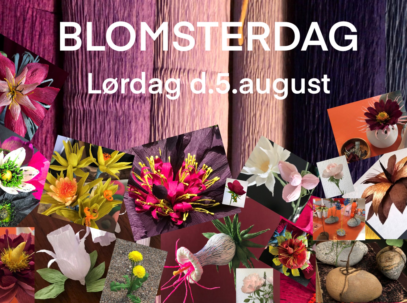 Blomster i Crepepapir. Vi mødes omkring fælles passion for Papirsblomster