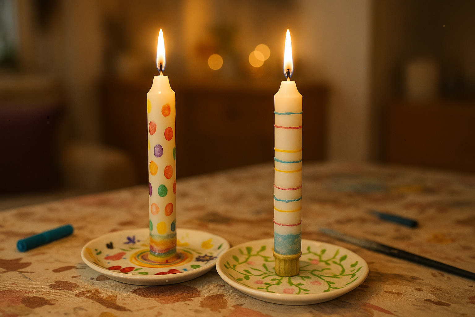 Pynt et lys og lav en lysestage