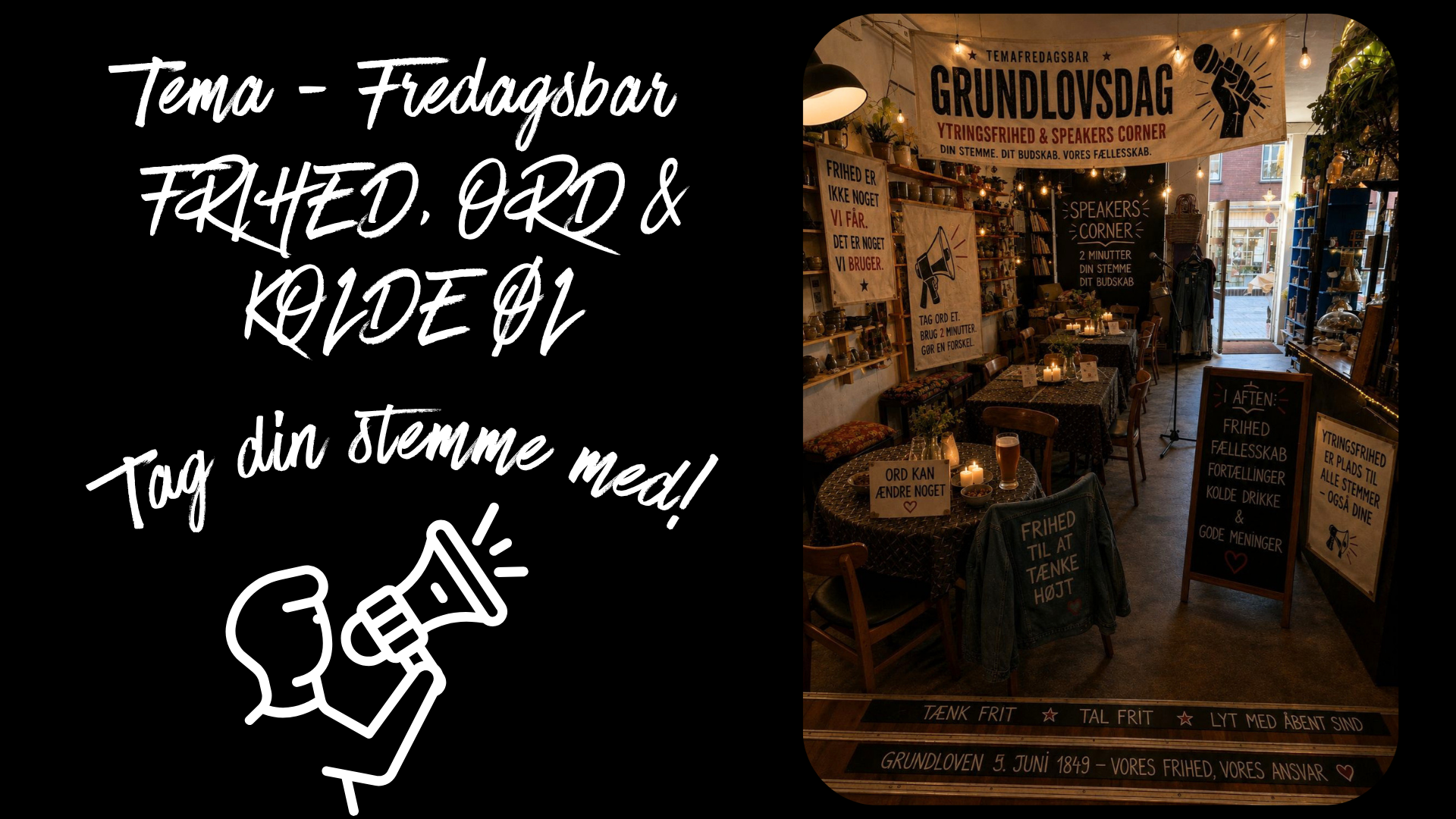 Fredagsbar - Frihed, Ord & Kolde ØL