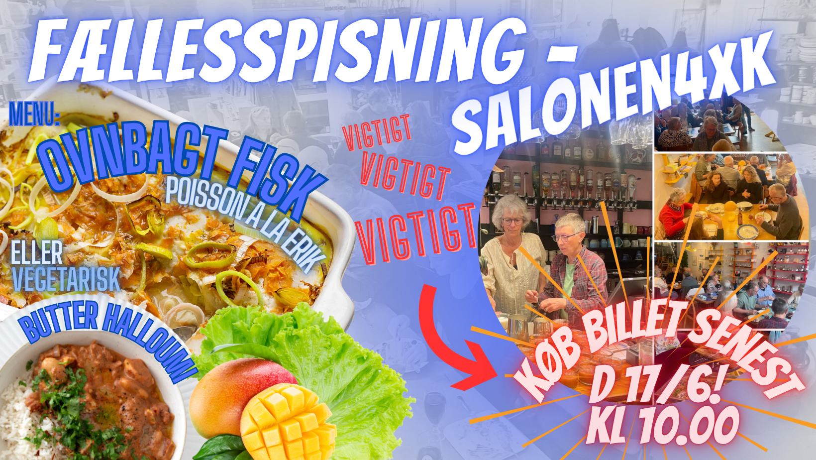 Fællesspisning i Salonen