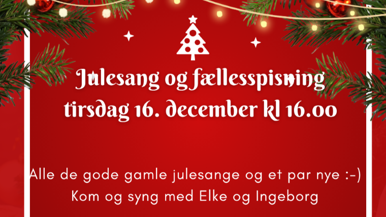 Julesang og fællesspisning på Perlen