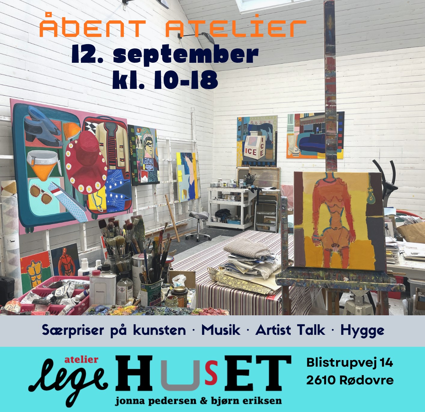 ÅBENT ATELIER - kunstnerparret Bjørn Eriksen & Jonna Pedersen