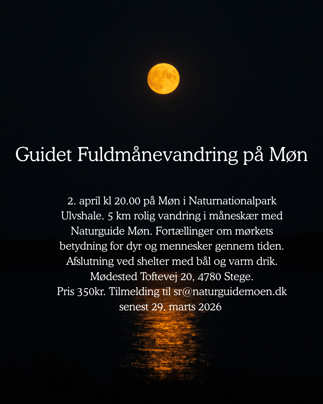 Guidet fuldmånevandring på Møn
