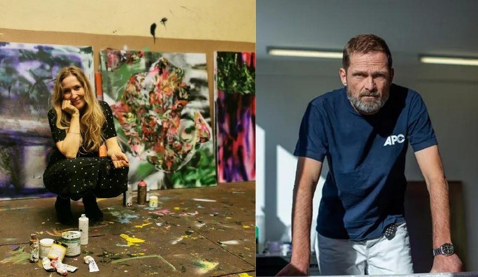To kunstnere møder publikum Thorbjørn Bechmann og Maria Wandel