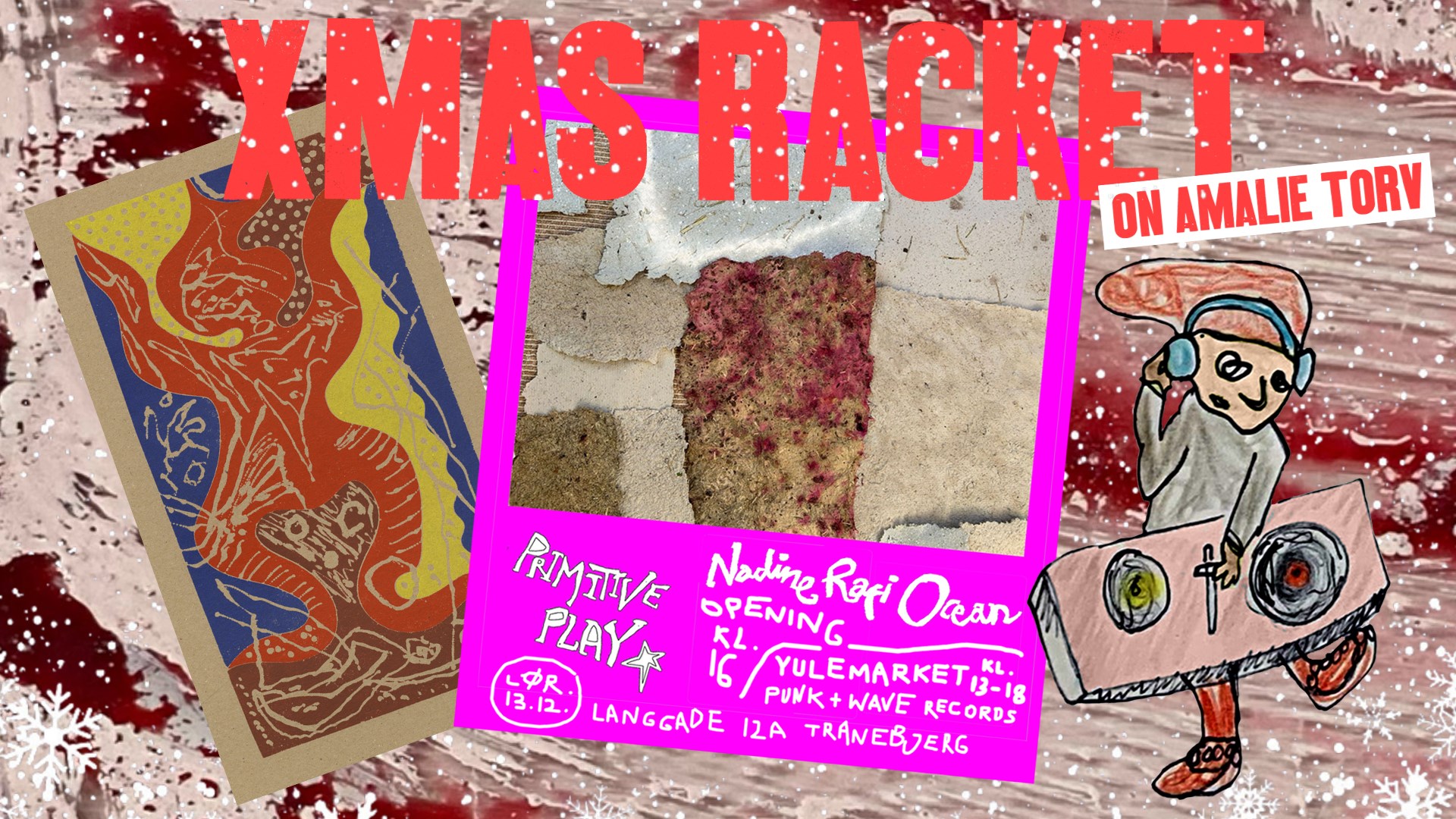 Xmas Racket on Amalie Torv