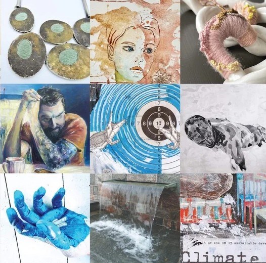 Kunstudstilling i galleriet i Kunstnerfløjen