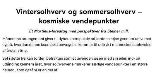 Vintersolhverv og sommersolhverv - kosmiske vendepunkter