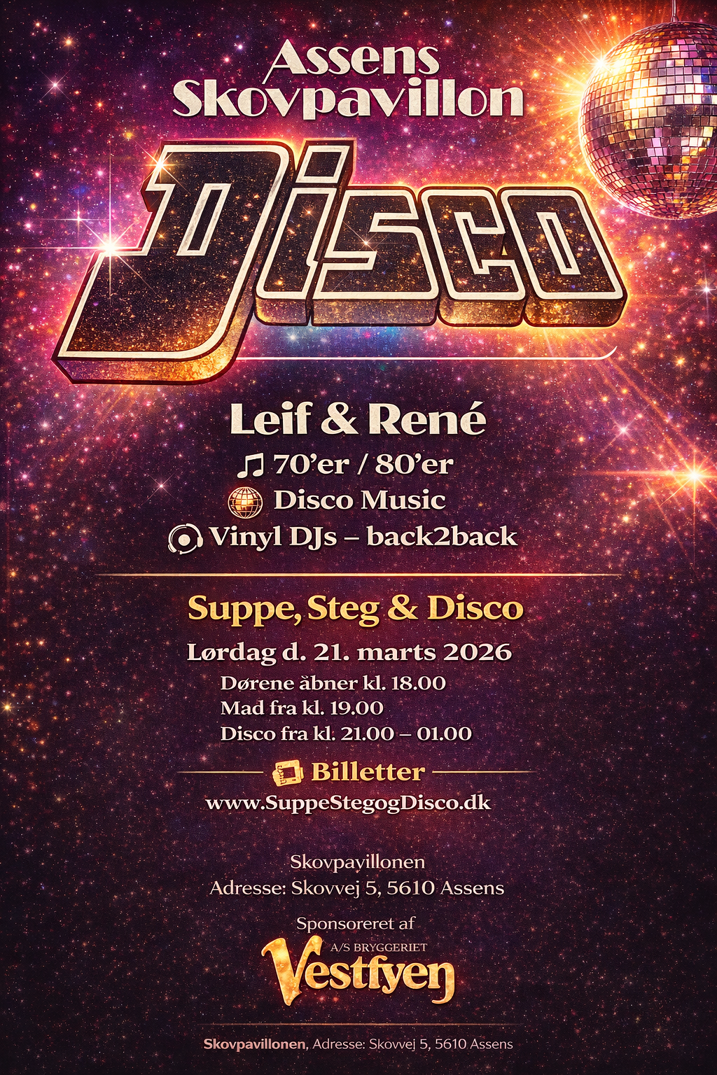 Suppe, Steg & Disco (70'er 80'er fest)