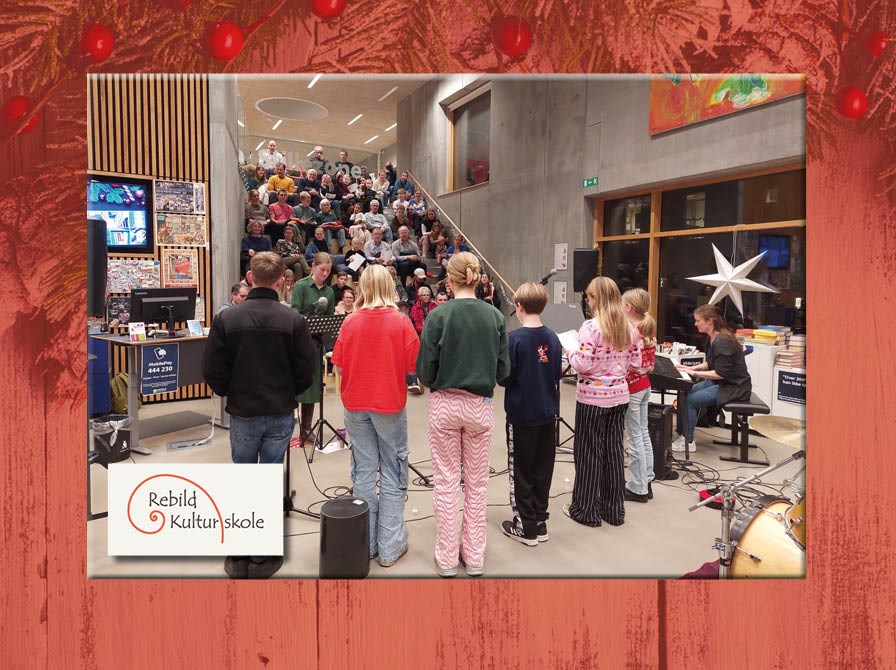 Julekoncert med eleverne fra Rebild Kulturskole på Støvring Bibliotek