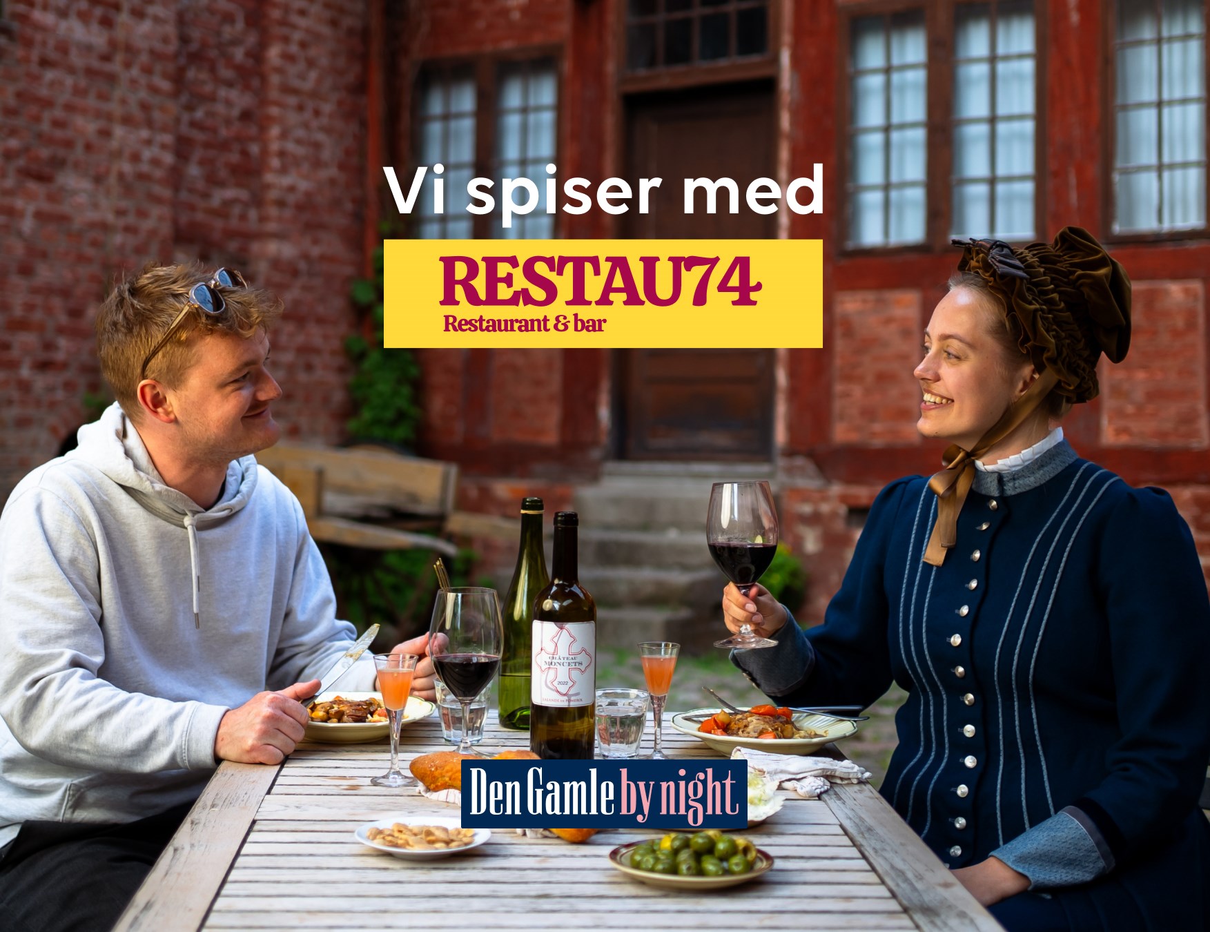 Langbordsmiddag med fransk bondekøkken · Vi Spiser Med RESTAU74 · Den Gamle by night