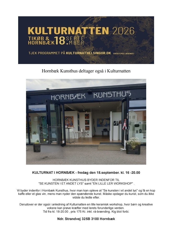 Kulturnat i Hornbæk Kunsthus